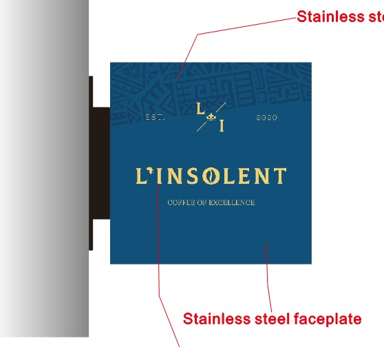 LINSOLENT Metal Light Box (Flat Logo Cut Out) 2 sets