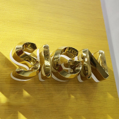 3D Engraving Sharp Angled Electroplate Side Lit Letters