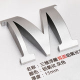 3D Relief Aluminum Metal Letters