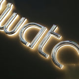 ABS electroplating side Lit Luminous Letters