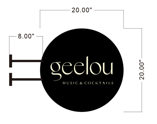 geelou Metal Light Box (Flat Logo Cut Out)