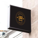 LED Square Light Boxes Metal Single Side or Double Sides Blade Sign